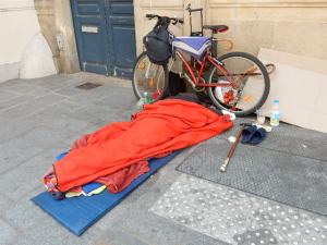 Dijon Sleeping on the Street